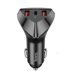 Încărcător auto Hoco DZ10 Avatar cu 3 porturi, negru