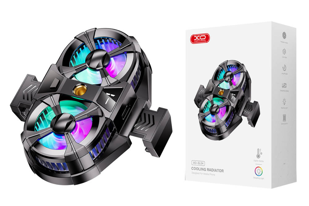 Radiator semiconductor cu două ventilatoare XO SL04 dedicat pentru streaming live