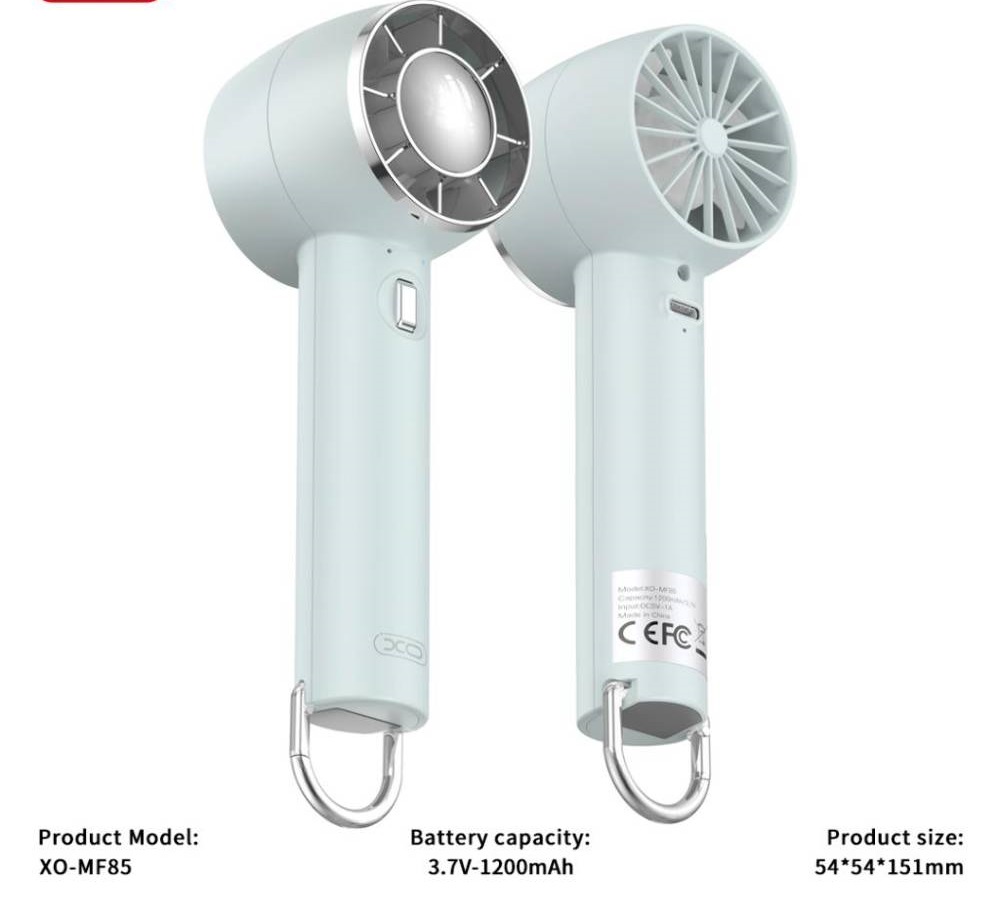 Ventilator de birou/portabil XO MF85 1200mAh