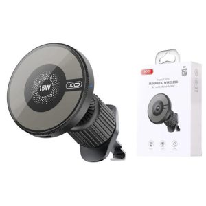 Încărcător wireless XO CX025 magsafe pentru ventilație auto magnetică, 15W, negru