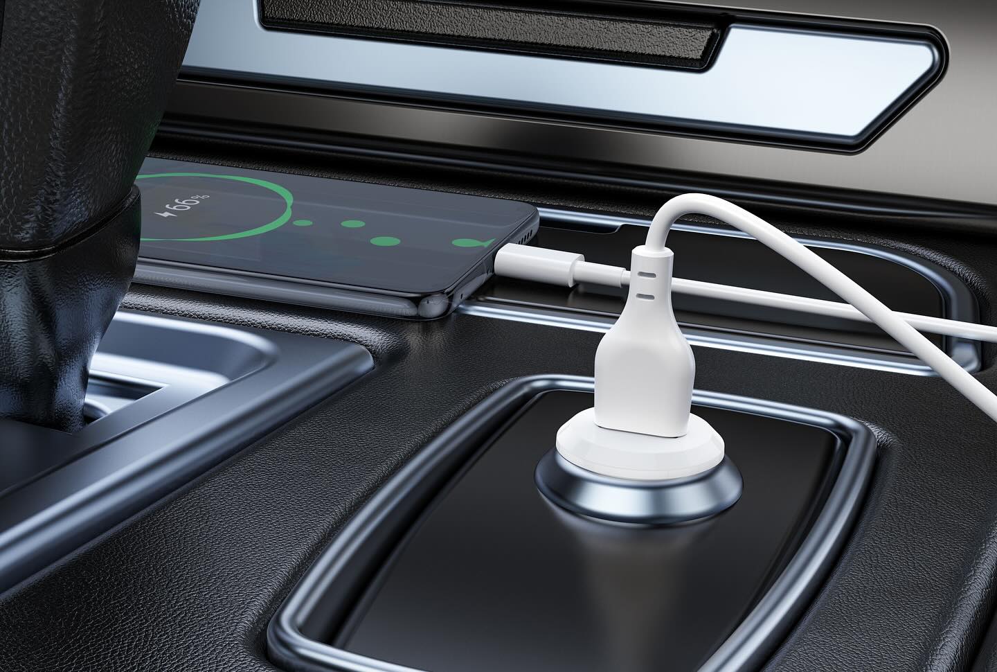 Încărcător auto inteligent XO CC68 Mini QC18W, alb