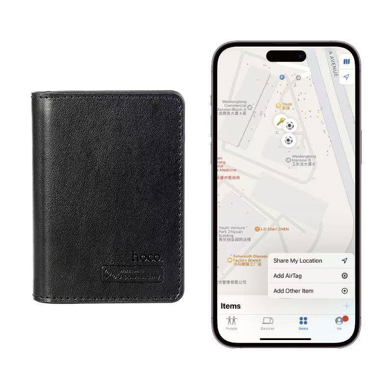 Suport inteligent pentru carduri anti-pierdere Hoco E91F Tiger (model cu încărcare wireless)