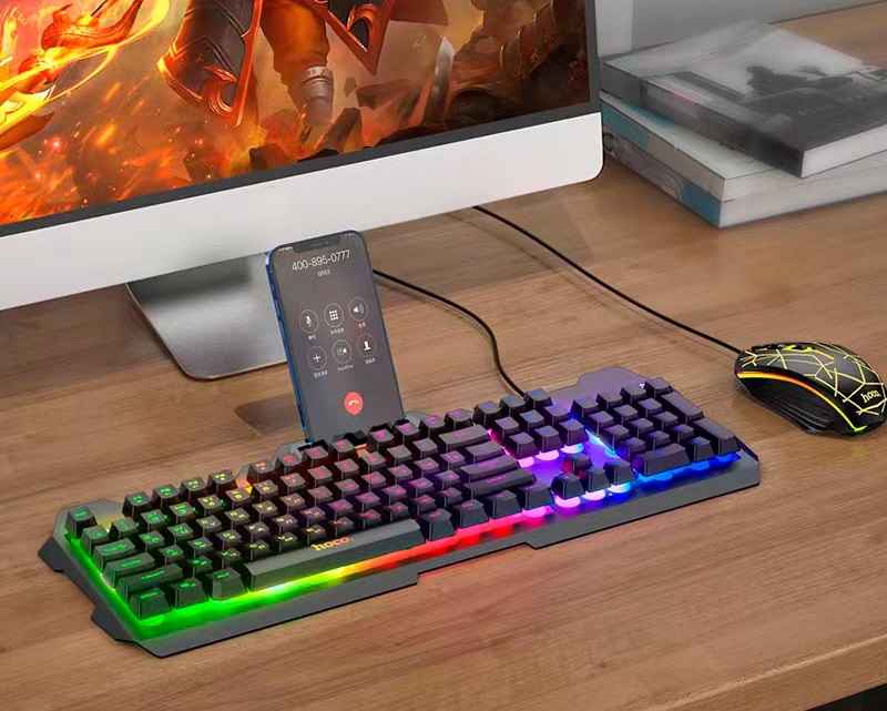 Set tastatură și mouse iluminat pentru jocuri HOCO DI16 (versiunea rusă)