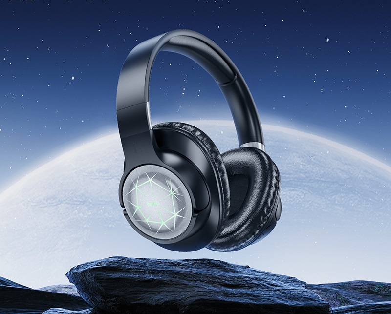 Căști Bluetooth HOCO ESD19 Cool Shine cu iluminare din spate