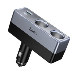 Încărcător auto Hoco Z65B Smart brichetă dublă (PD48W/1A1C) negru