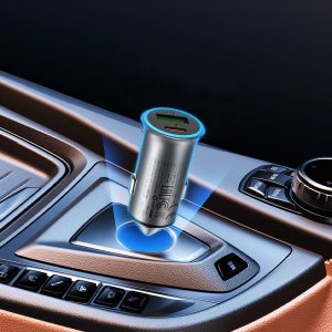 Încărcător auto cu două porturi AceFast B16 95W (USB-A+USB-C) gri metalizat