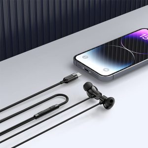 Căști intraauriculare AceFast L10 USB-C (tip C) cu fir din silicon și microfon