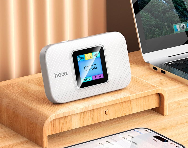 Hoco DQ12 WiFi portabil cu afișaj (Europa, Asia și Africa)