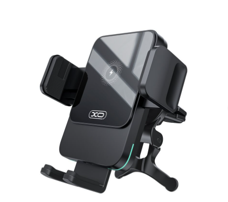 XO WX041 Priză de aer cu braț dublu Încărcător wireless 15W Negru