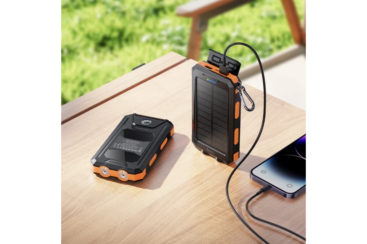 Baterie externă Hoco J164 Platinum cu iluminare solară dublă (8000mAh)