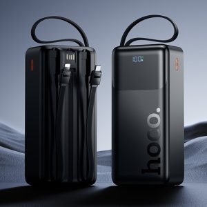 Acumulator extern Hoco J156B Founder 22.5W+PD20W complet compatibil cu patru cabluri (30000mAh)