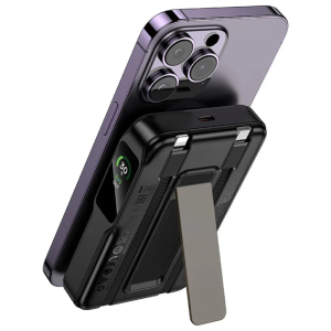Acumulator extern magnetic Hoco Q48 Core PD20W cu cablu + încărcător de ceas + suport (10000mAh)