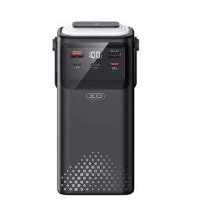 XO PR285 PD20W+QC22.5W Trei intrări și șase ieșiri Vine cu patru cabluri + iluminare Încărcare rapidă Alimentare mobilă 30000mAh