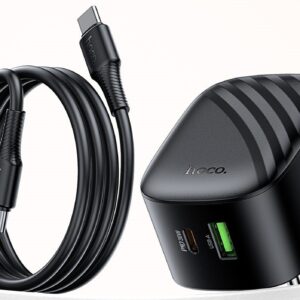Hoco CS102A folding PD30W+QC3.0 charger set(C to C)(EU) black