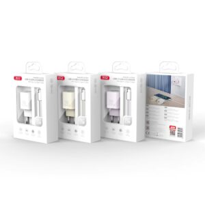 XO L147(EU) PD20W 1USB-A+1USB-C Charger with Lightning cable beige