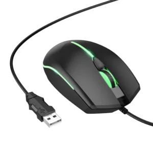 Hoco GM37 Wonderful gaming luminous wired mouse black