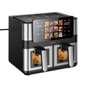 Hoco HJD85A 12L multi-function double-pot air fryer with large colorful screen(EU)(Russian version) black