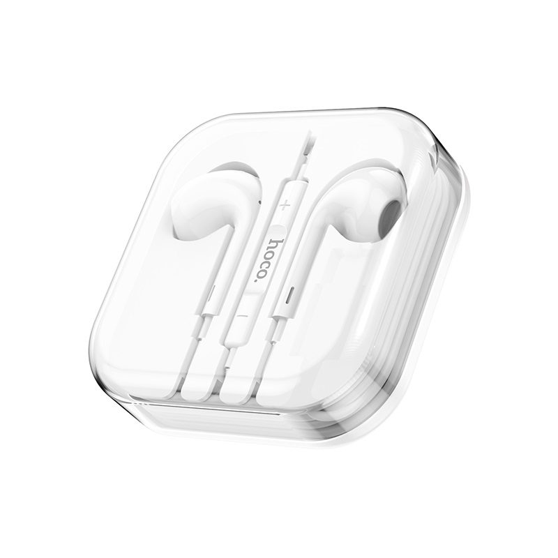 Hoco M1 Max crystal earphones with mic white - imagine 3