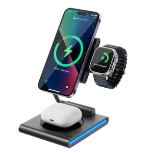 Wiwu Wi-W023  3 in 1 Cableless charger Black