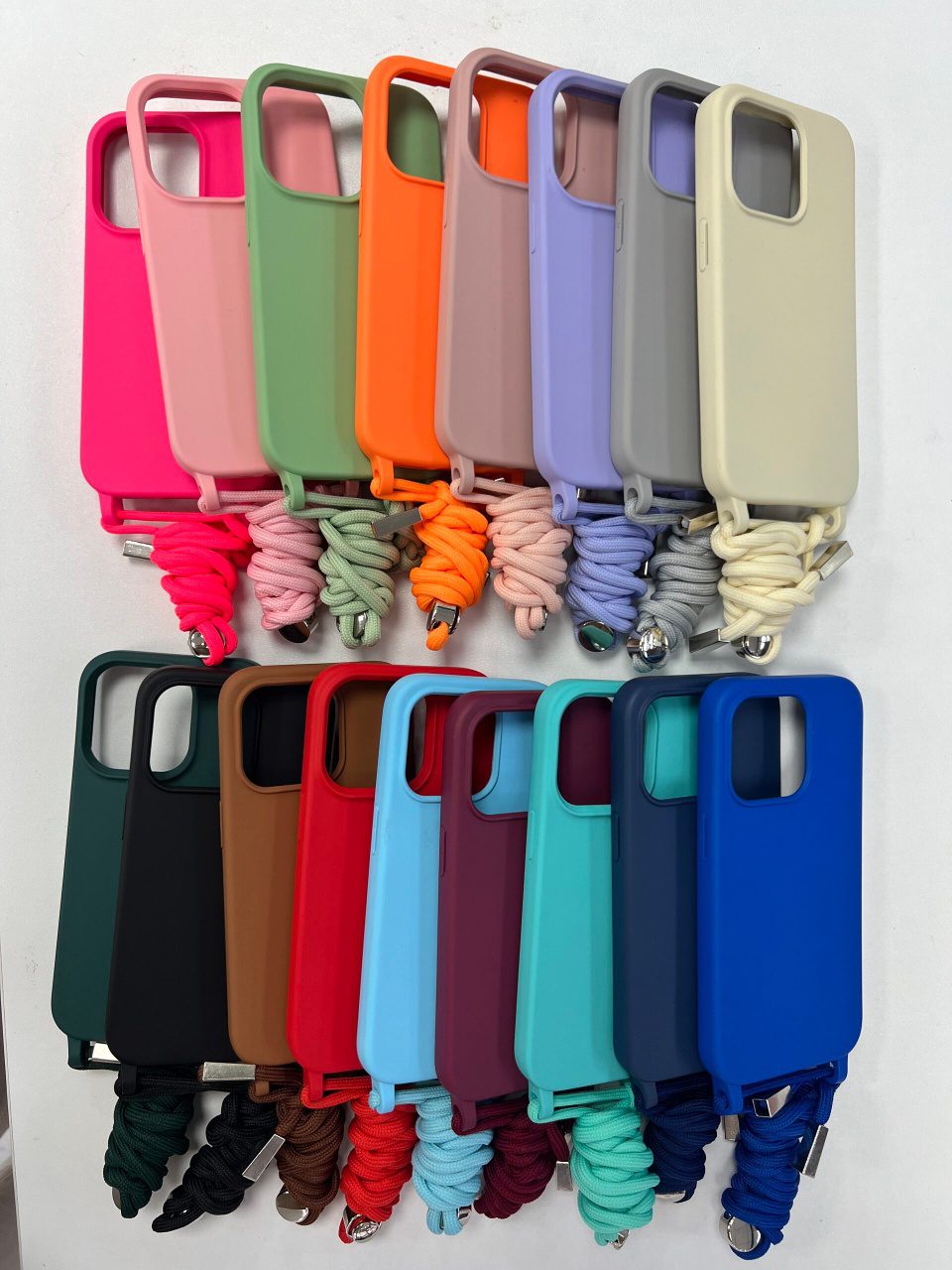 2.5MM Copy Silicone Case With Rope IP 15 PM — Light Blue - imagine 3