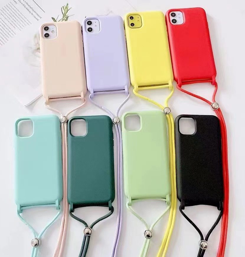 2.5MM Copy Silicone Case With Rope IP 15 PM — Light Blue