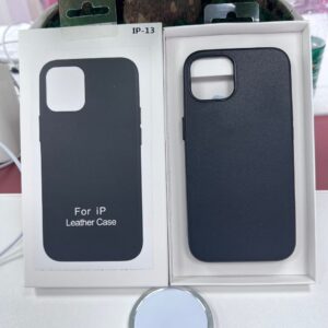 Leather Magnetic Case Without IC Notification IP 16 Pro Dark Cherry