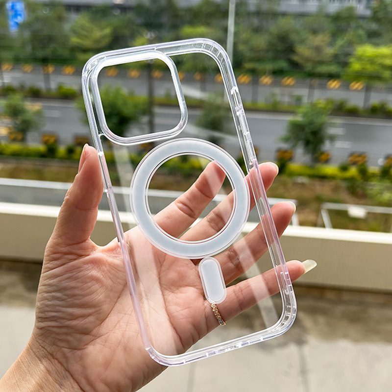 Transparent Acrylic Magsafe Case IP 15 — Clear - imagine 4