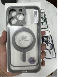 Acrylic Case with Magsafe (big hole) IP 16 PM Light blue
