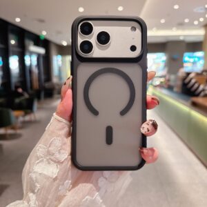 2.0mm double-hole skin feeling magsafe case iPhone 17 Pro Max BLACK