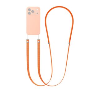 Lanyard crossbody adjustable neck hanging magnetic cloth rope Orange