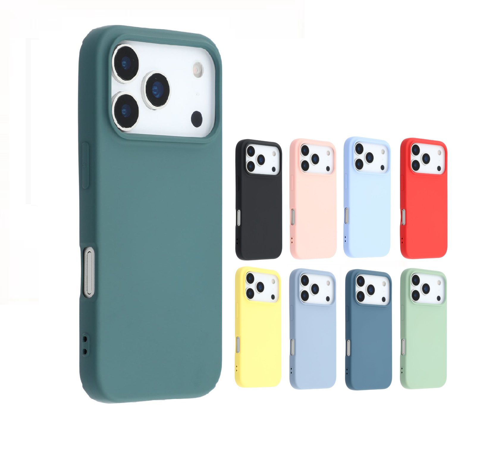 2.0MM TPU + Microfiber Case IP 17 PM Black - imagine 6