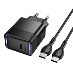Hoco CS113A Lounge single port PD40W charger set(C to C)(EU) black