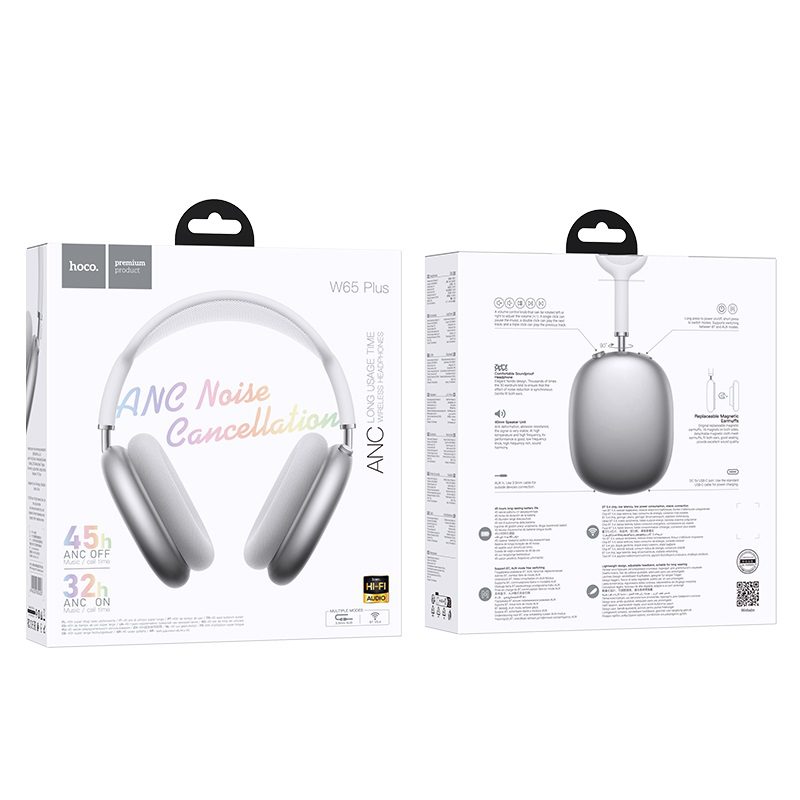 Hoco W65 Plus Happy ANC BT headphones deep space gray - imagine 3
