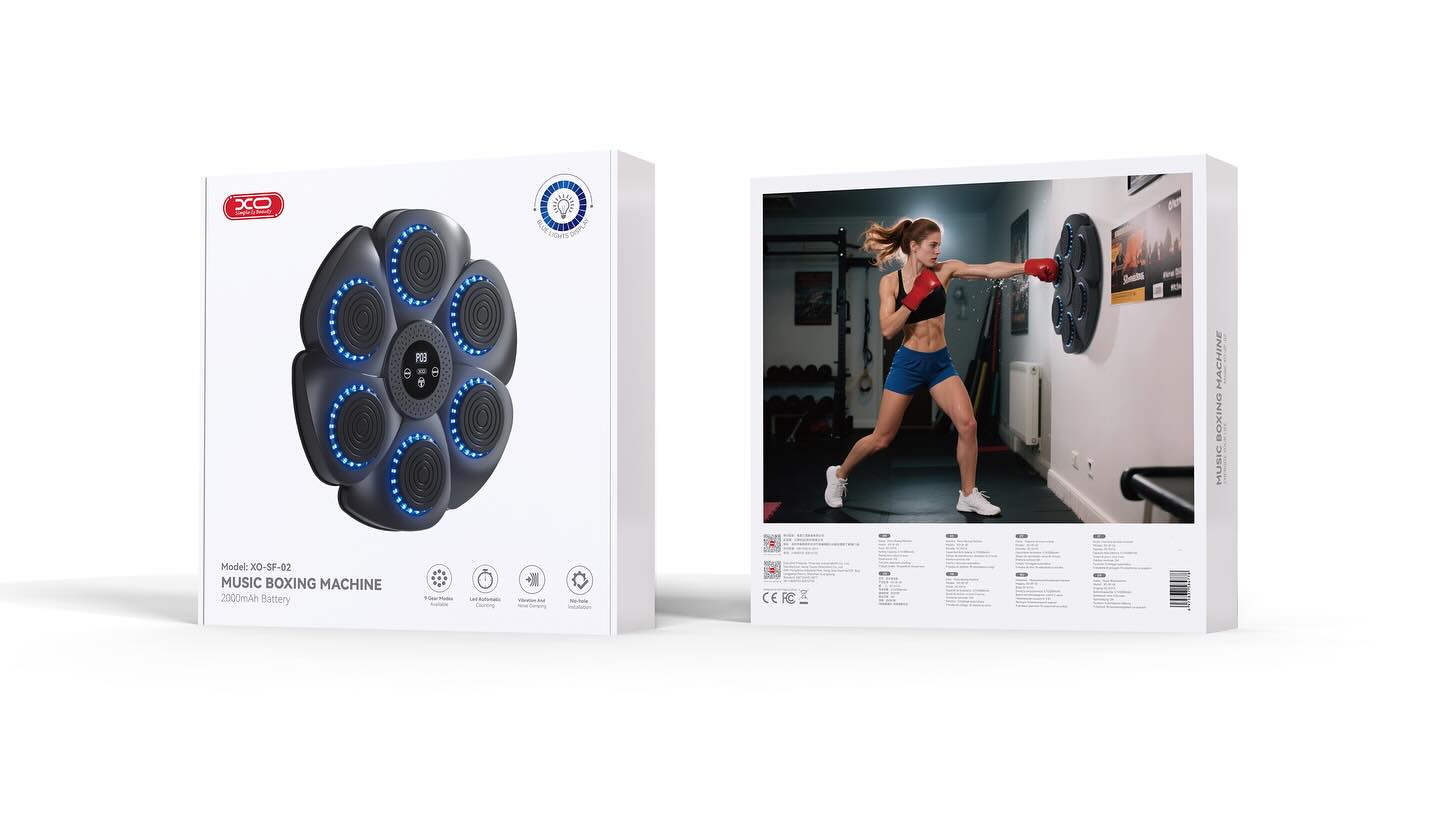 XO SF-02 Musical Boxing Target 6 Targets RGB Lights Auto Scoring (With Adult Full Cover Boxing Gloves) - imagine 3