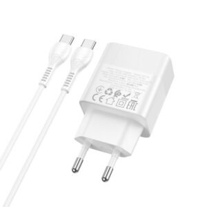Hoco CS113A Lounge single port PD40W charger set(C to C)(EU) white
