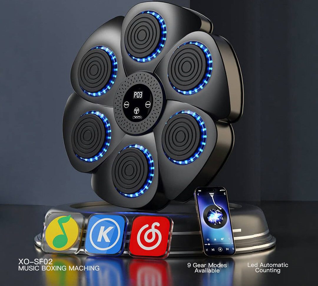 XO SF-02 Musical Boxing Target 6 Targets RGB Lights Auto Scoring (With Adult Full Cover Boxing Gloves) - imagine 2