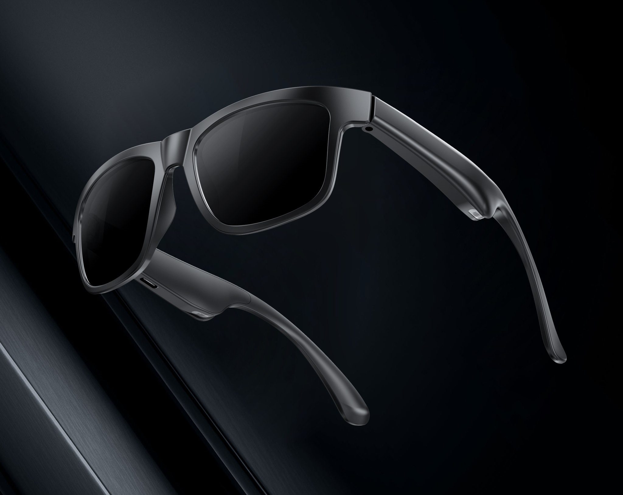 XO E14 Smart Audio Glasses with UV-protective lenses, (with a pair of silicone sound tubes)
