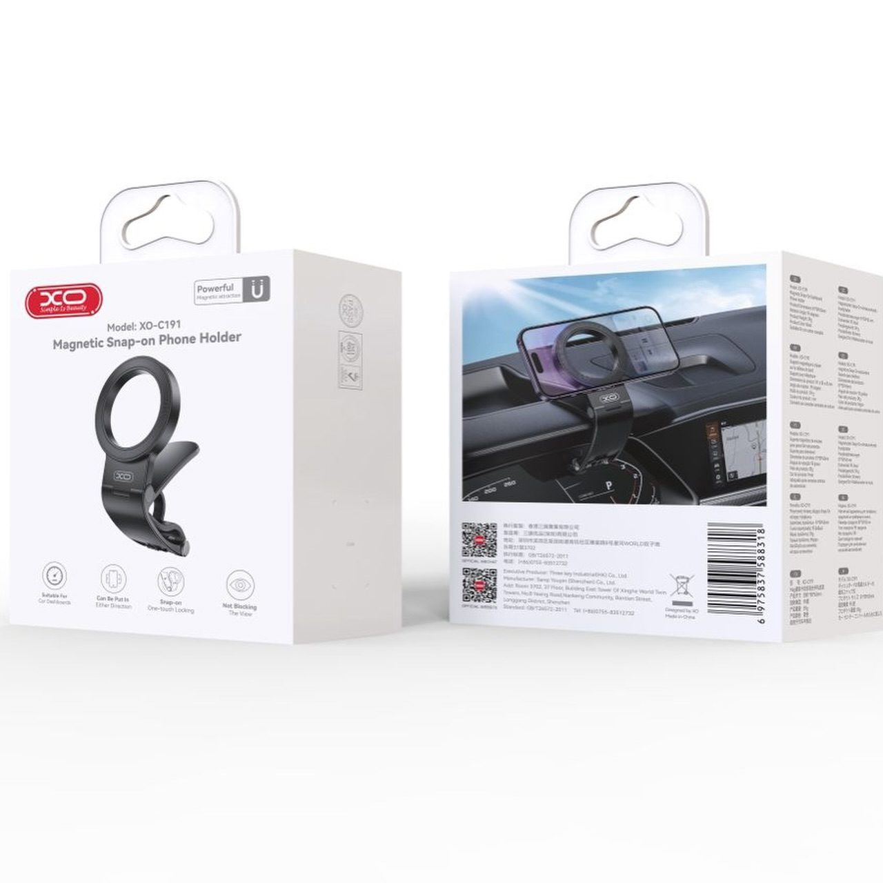 XO C191 Dashboard Clip Magnetic Mount - imagine 3