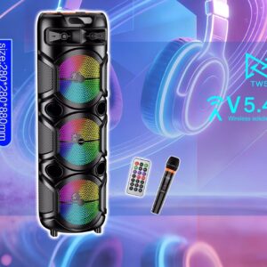 Kakusiga KK-8303 QIANYIN colorful light wireless speaker Black