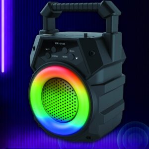 Kakusiga KK — 3104 ZHONGNENG colorful lights wireless speaker Black