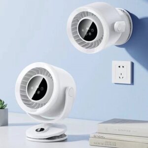 Hoco HX608 clip mount fan white