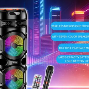 Kakusiga KK-8216 LINGXING colorful light wireless speaker Black