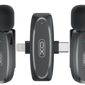 XO MKF10 Type-C+Lightning 2-in-1 Low Latency Wireless Microphone black