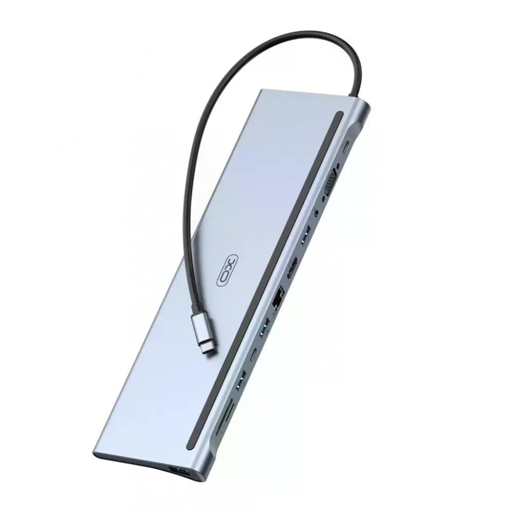 XO HUB010 12 in 1 Multifunctional Docking Station Tranish