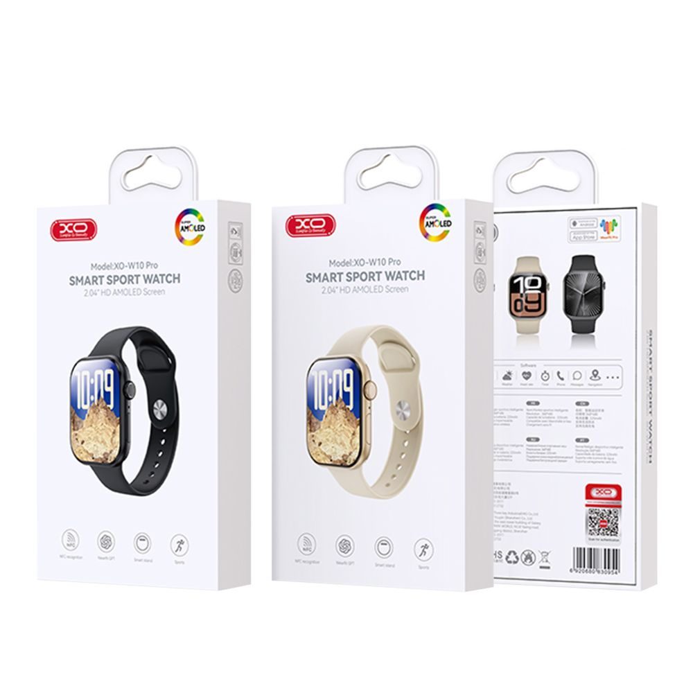 XO W10 Pro AMOLED Screen 10 Generation Wireless Charging Smart Sports Talking Watch 2.04 inch Silve - imagine 3