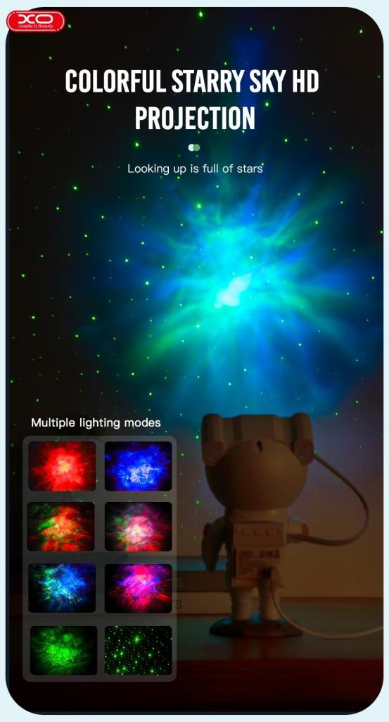 XO CF1 Astronaut Star Projector Lamp White - imagine 3