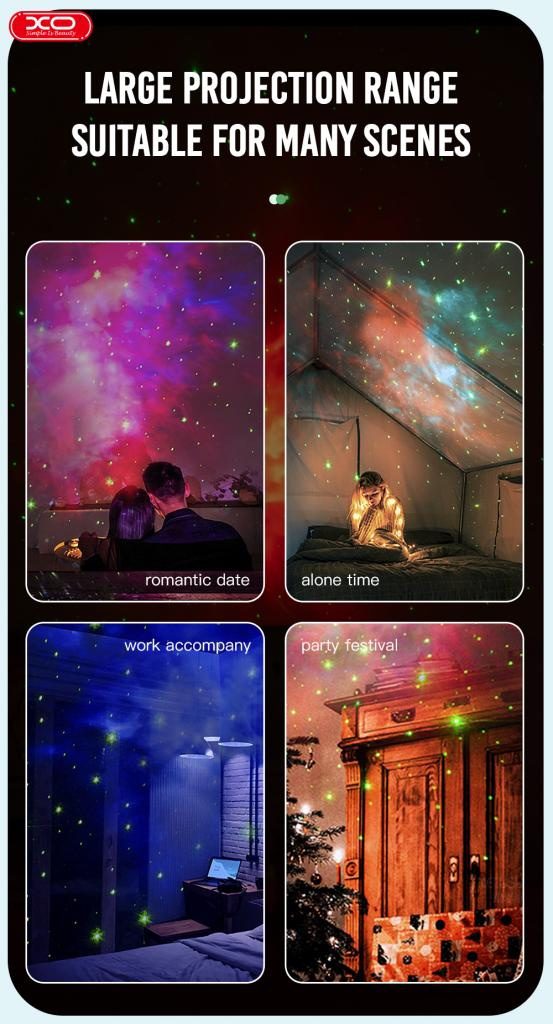 XO CF1 Astronaut Star Projector Lamp White - imagine 4
