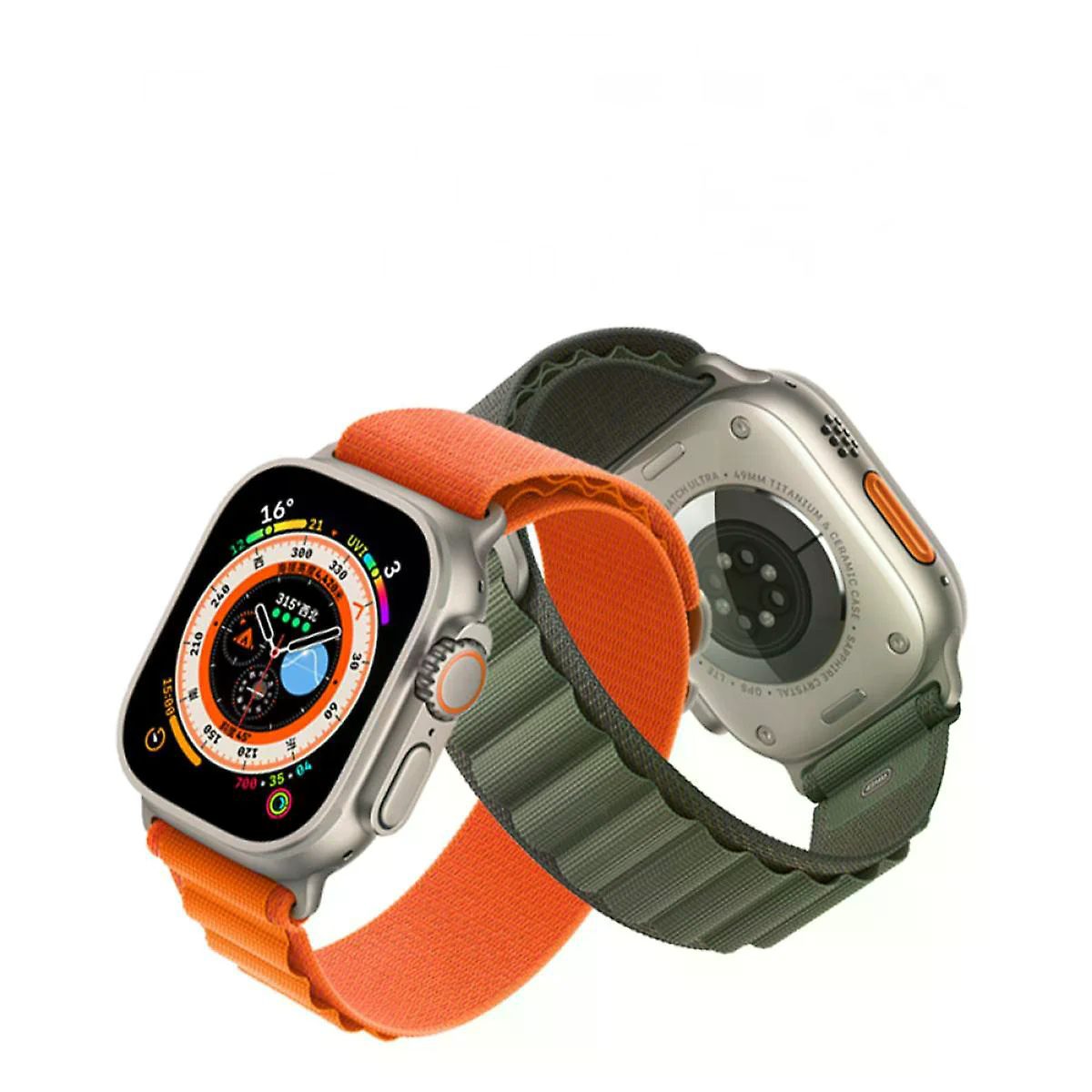 XO BT05A Alpine Woven Nylon Watch Band Watch 38/40/41mm Universal Watch Band orange