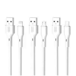 XO NB230 2.4A Rock Series Lightning Data Cable Black
