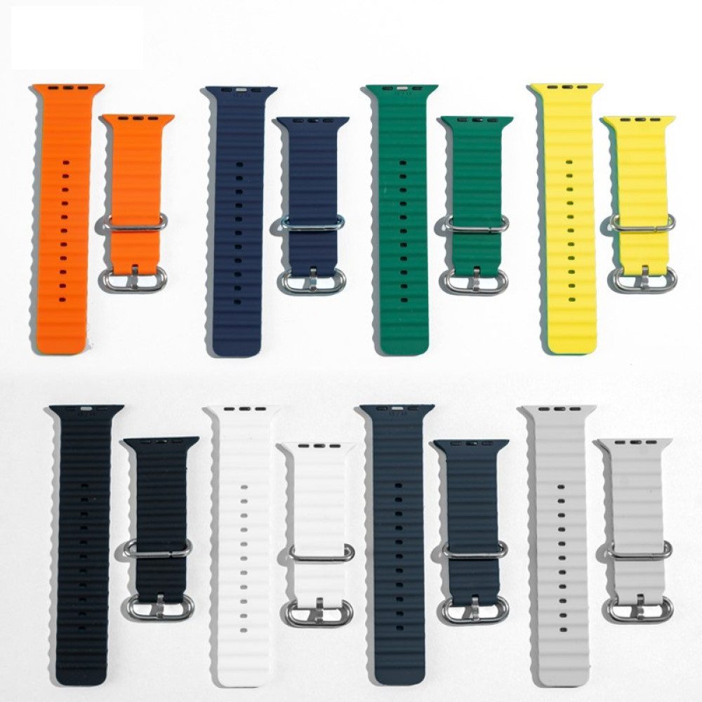 XO BT02B Marine Silicone Band Watch 42/44/45/49mm Universal Watch Band Blue - imagine 2